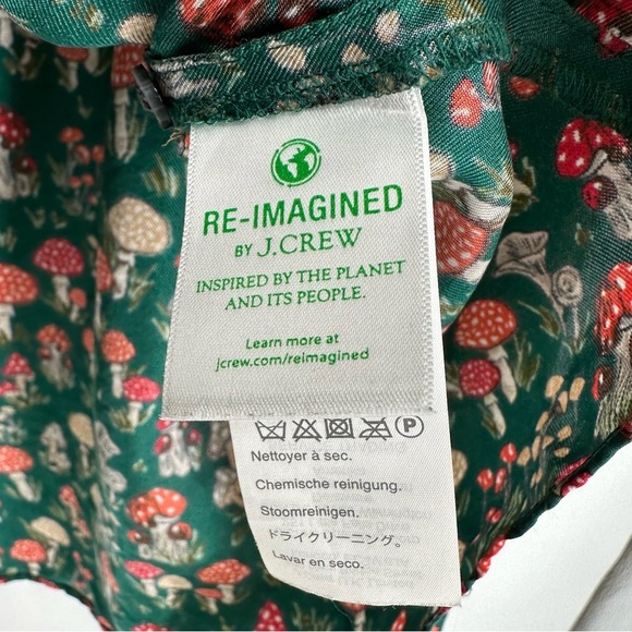 J. Crew Collection Mushroom Silk Ruffle Collar Blouse - Picture 6 of 8